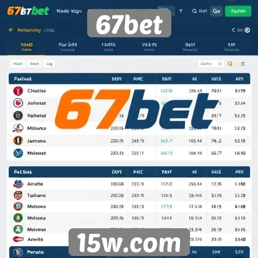 Apostas esportivas em destaque no 67bet